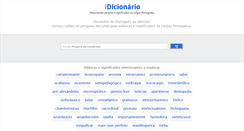 Desktop Screenshot of idicionario.com